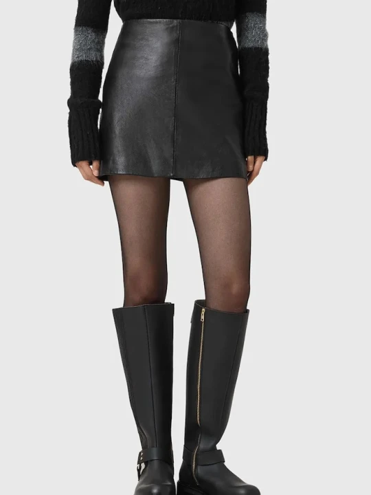 Zdjęcie produktu AllSaints spódnica skórzana RENAI czarny