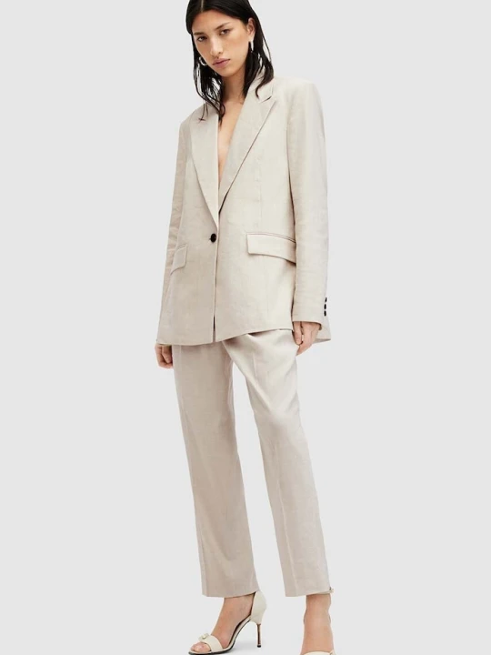 Zdjęcie produktu AllSaints spodnie lniane dziecięce WHITNEY TROUSER beżowy