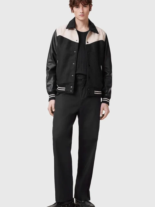Zdjęcie produktu AllSaints spodnie z domieszką wełny LOCKE czarny