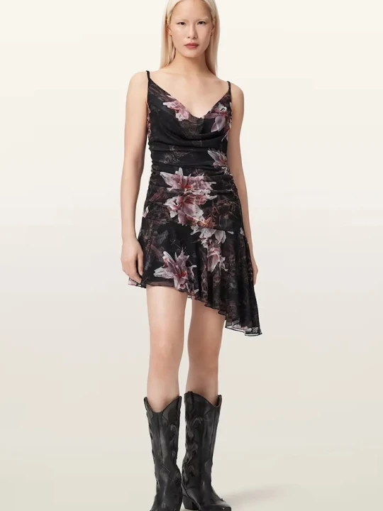 Zdjęcie produktu AllSaints sukienka asymetryczna BEA czarny