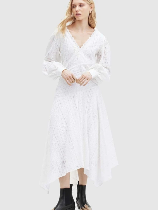 Zdjęcie produktu AllSaints sukienka bawełniana AVIANA BRODERIE DRES biały