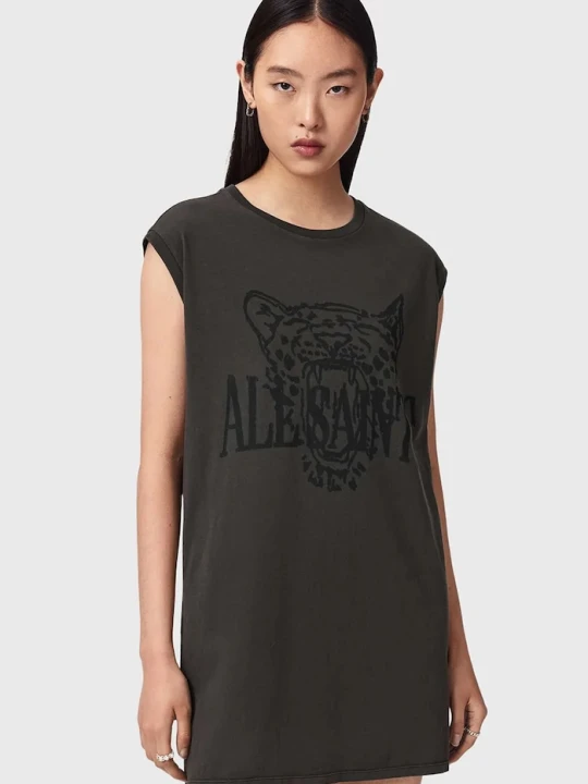 Zdjęcie produktu AllSaints sukienka bawełniana WILD szary
