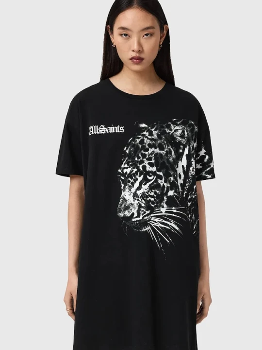 Zdjęcie produktu AllSaints sukienka bawełniana ZAYA czarny