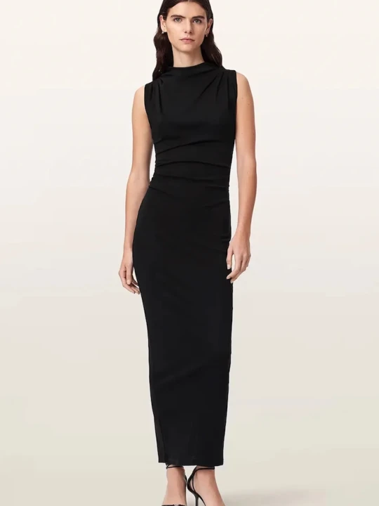 Zdjęcie produktu AllSaints sukienka bodycon bawełniana z elastanem KATARINA czarny