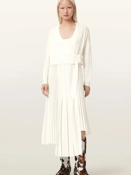 Zdjęcie produktu AllSaints sukienka i kardigan LUCILLE biały