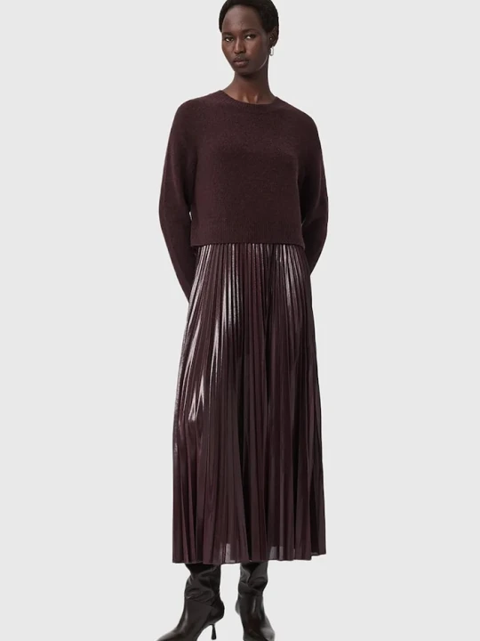 Zdjęcie produktu AllSaints sukienka i sweter brązowy