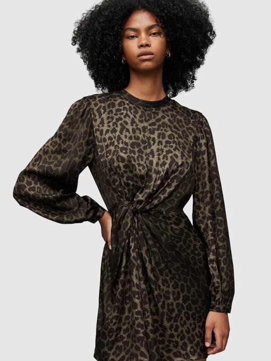 Zdjęcie produktu AllSaints sukienka JEMIMA LEPPO DRESS zielony