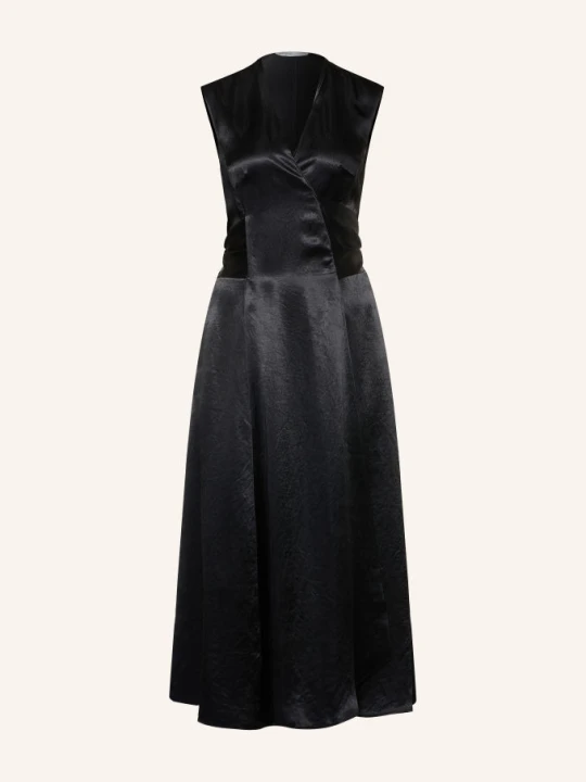 Zdjęcie produktu Allsaints Sukienka Kopertowa Jeanne Z Satyny schwarz CZARNY