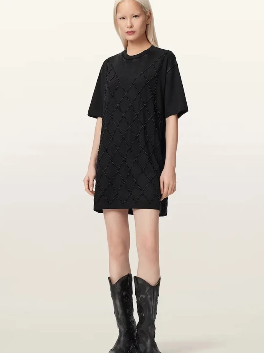 Zdjęcie produktu AllSaints sukienka oversize bawełniana DARCY czarny