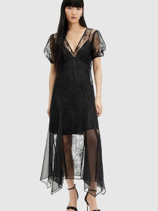 Zdjęcie produktu AllSaints sukienka RAYNA LACE DRESS czarny