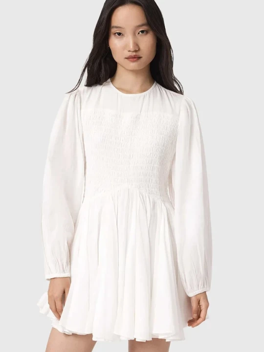 Zdjęcie produktu AllSaints sukienka rozkloszowana bawełniana CHIA biały
