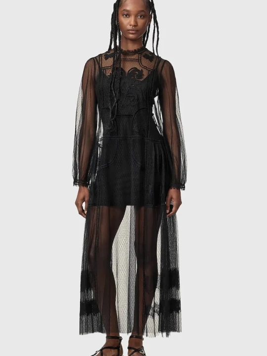 Zdjęcie produktu AllSaints sukienka rozkloszowana CESCA czarny