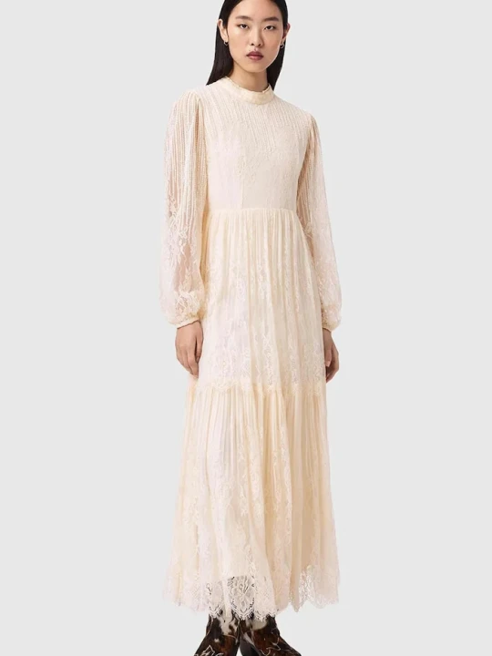 Zdjęcie produktu AllSaints sukienka rozkloszowana LILLIAN beżowy
