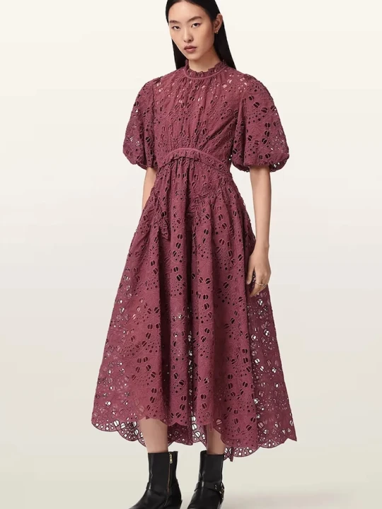 Zdjęcie produktu AllSaints sukienka rozkloszowana ODETTE różowy