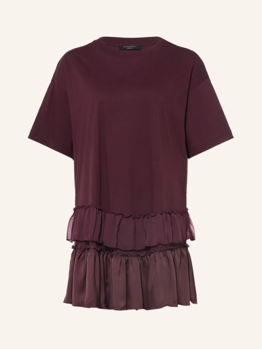 Zdjęcie produktu Allsaints Sukienka Z Dżerseju Feyre Z Mieszanką Materiałów rot CIEMNOCZERWONY
