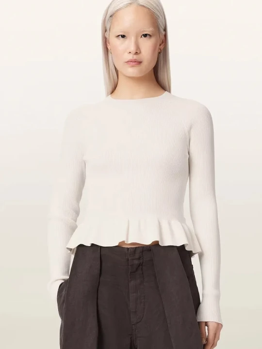 Zdjęcie produktu AllSaints sweter damski z wiskozą JAS beżowy