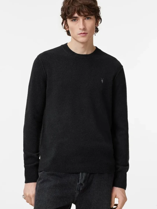 Zdjęcie produktu AllSaints sweter męski z dodatkiem wełny czarny