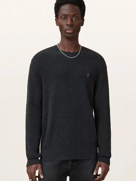 Zdjęcie produktu AllSaints sweter męski z dodatkiem wełny czarny