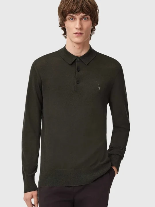 Zdjęcie produktu AllSaints sweter wełniany MODE MERINO zielony