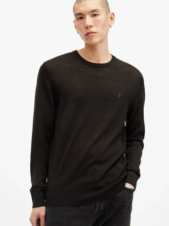 Zdjęcie produktu AllSaints sweter męski z wełny merino brązowy