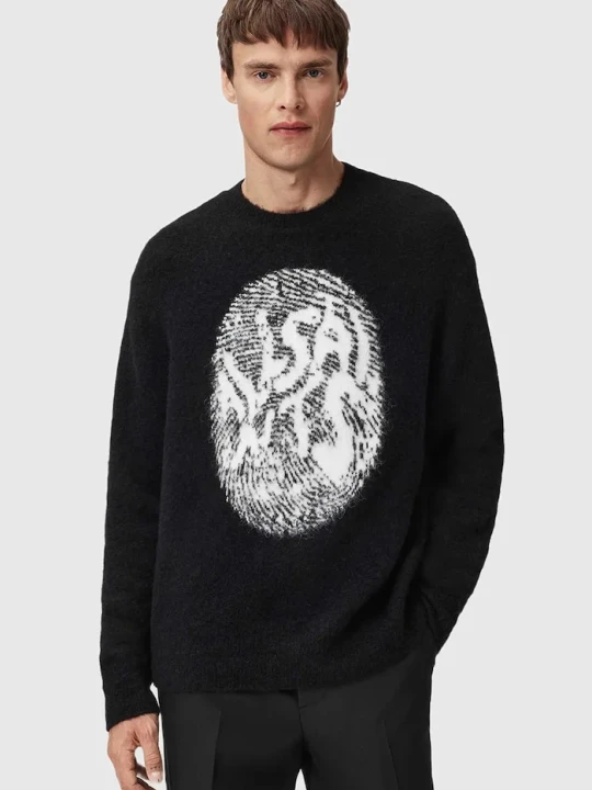 Zdjęcie produktu AllSaints sweter z dodatkiem alpaki czarny