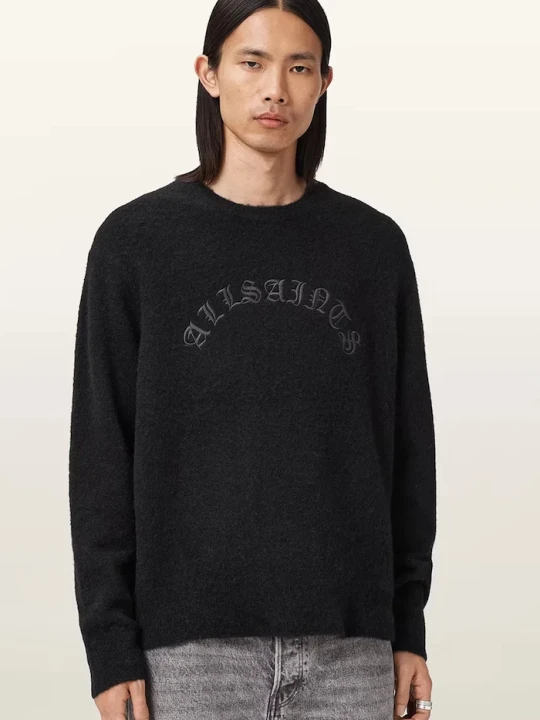 Zdjęcie produktu AllSaints sweter z dodatkiem alpaki CURV czarny