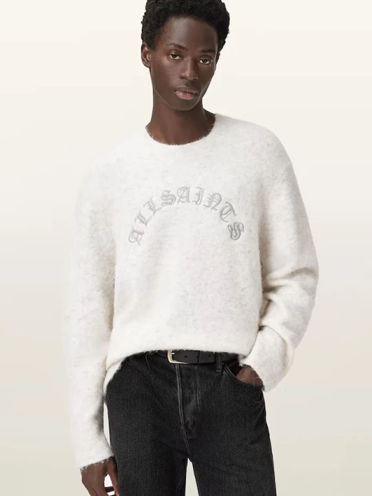 Zdjęcie produktu AllSaints sweter z dodatkiem alpaki CURV biały