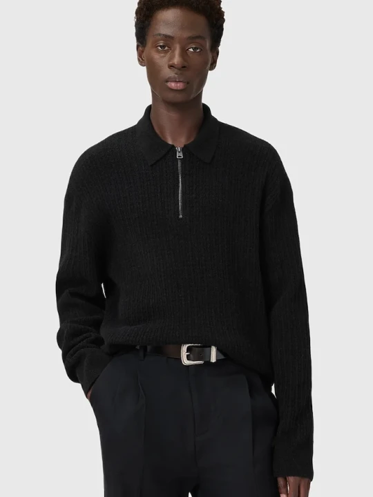 Zdjęcie produktu AllSaints sweter z dodatkiem alpaki JAKOB czarny