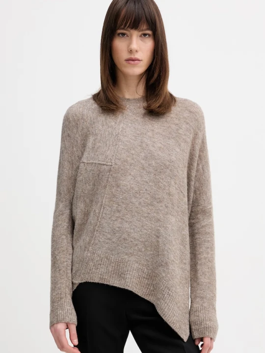 Zdjęcie produktu AllSaints sweter z dodatkiem wełny beżowy