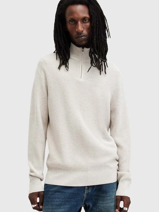 Zdjęcie produktu AllSaints sweter z domieszką wełny ASPEN beżowy