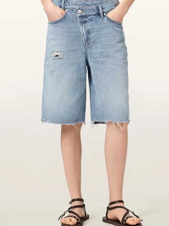 Zdjęcie produktu AllSaints szorty damskie jeansowe AKI niebieski
