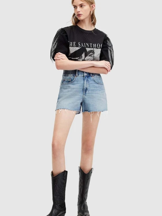 Zdjęcie produktu AllSaints szorty jeansowe HAILEY DENIM SHORT niebieski