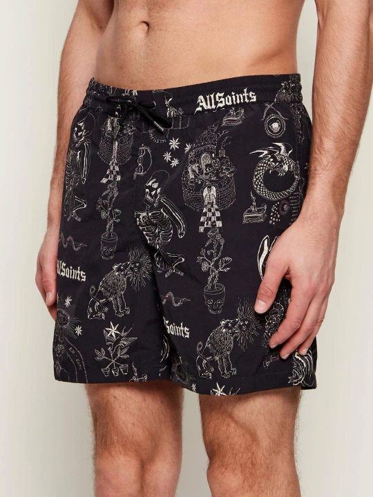 Zdjęcie produktu AllSaints Szorty kąpielowe TERRA | Regular Fit czarny