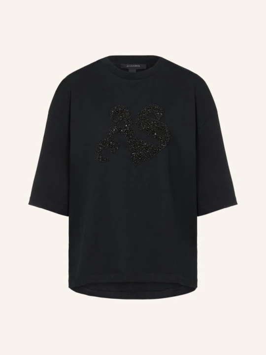 Zdjęcie produktu Allsaints T-Shirt Amelie Z Ozdobnymi Perełkami schwarz CZARNY