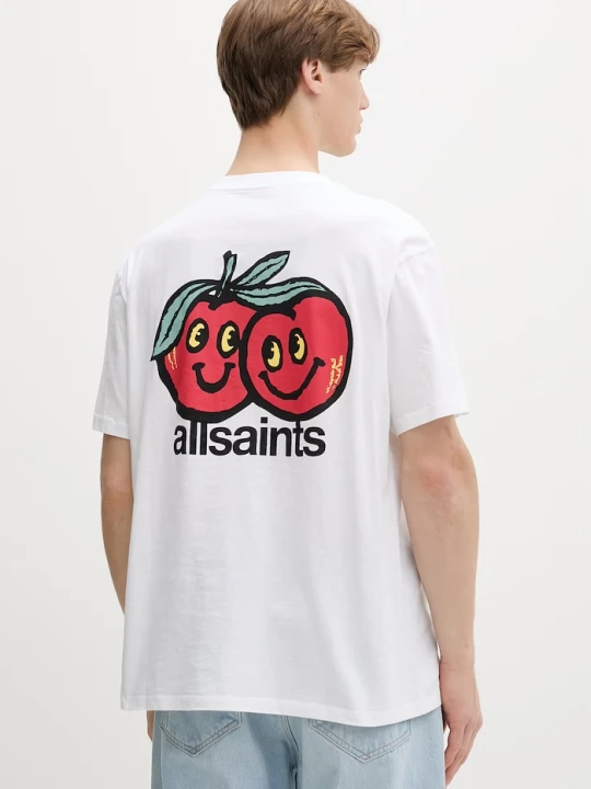 Zdjęcie produktu AllSaints T-shirt basic męski bawełniany MUTUAL beżowy