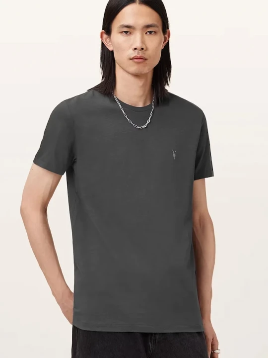 Zdjęcie produktu AllSaints T-shirt basic męski bawełniany szary