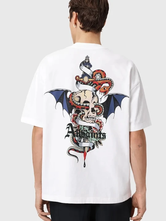 Zdjęcie produktu AllSaints t-shirt bawełniany BLADE biały