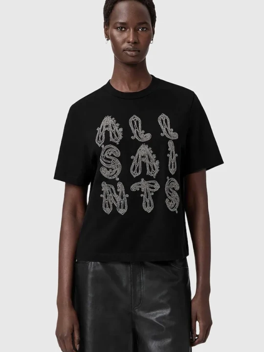 Zdjęcie produktu AllSaints t-shirt bawełniany czarny