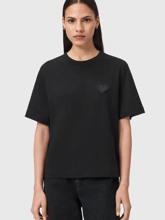 Zdjęcie produktu AllSaints T-shirt damski bawełniany czarny