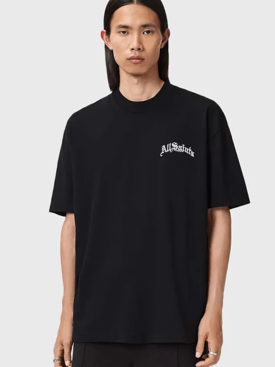 Zdjęcie produktu AllSaints t-shirt bawełniany DESCENT czarny