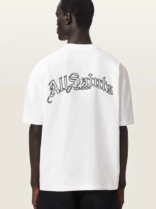 Zdjęcie produktu AllSaints t-shirt bawełniany DESCENT biały
