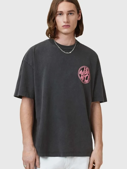 Zdjęcie produktu AllSaints t-shirt bawełniany DISTORTION szary