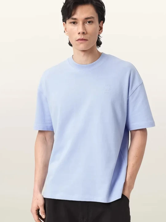 Zdjęcie produktu AllSaints t-shirt bawełniany HAVEN niebieski