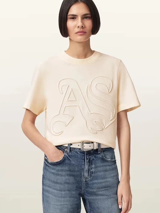 Zdjęcie produktu AllSaints t-shirt bawełniany LISA beżowy