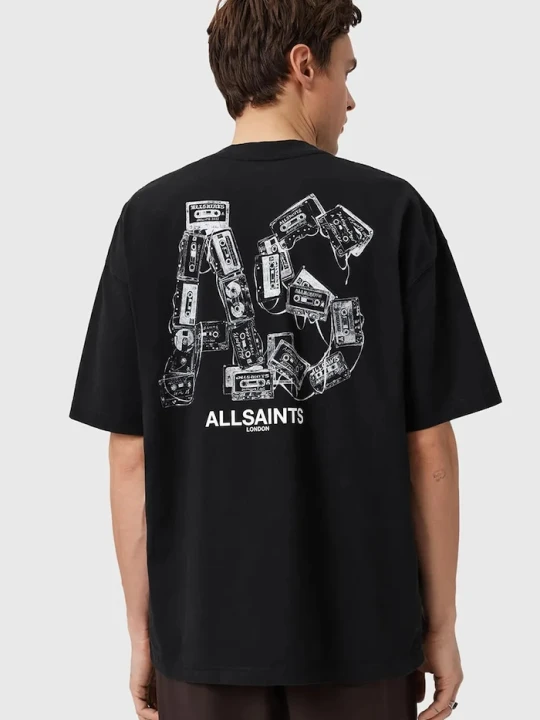 Zdjęcie produktu AllSaints t-shirt bawełniany MIXTAPE czarny