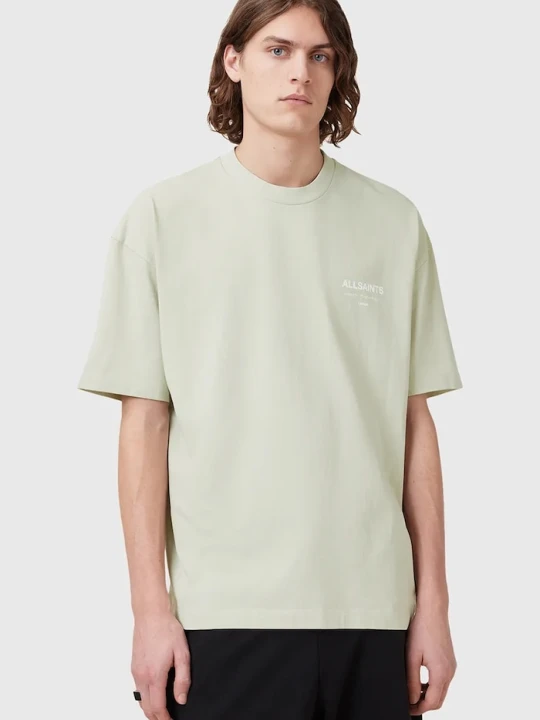 Zdjęcie produktu AllSaints T-shirt oversize męski bawełniany zielony