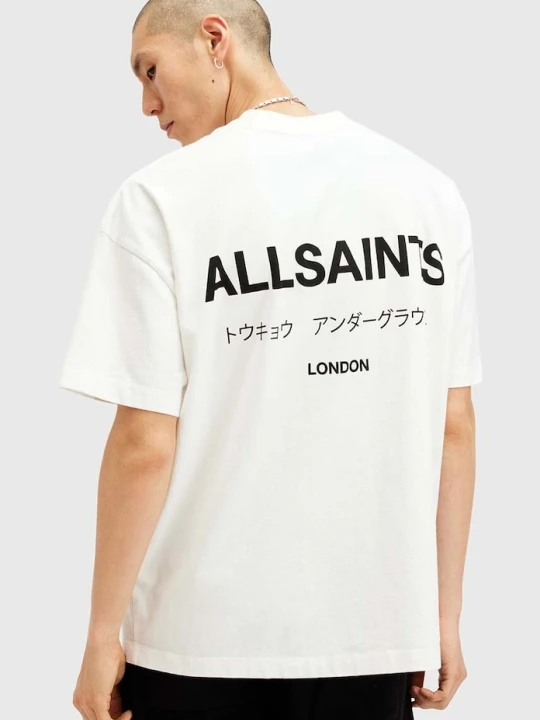 Zdjęcie produktu AllSaints T-shirt oversize męski bawełniany biały