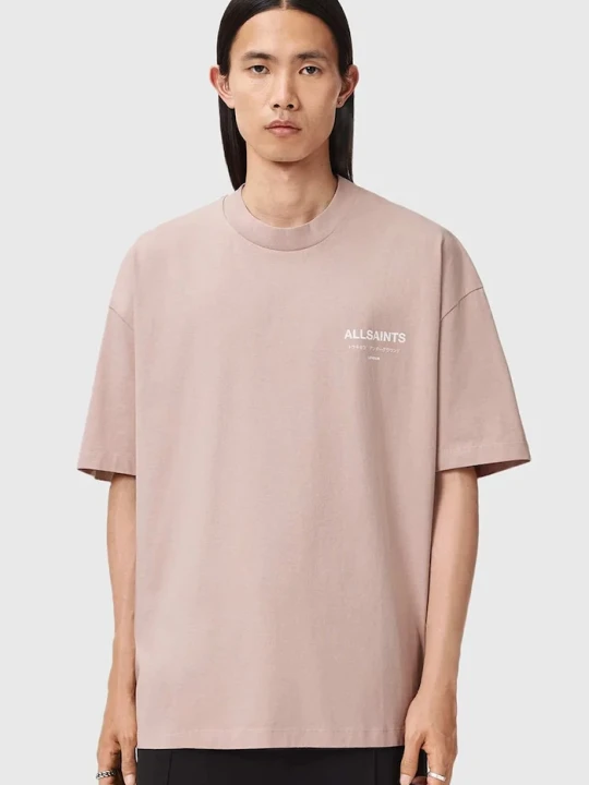 Zdjęcie produktu AllSaints t-shirt męski bawełniany XANDER różowy