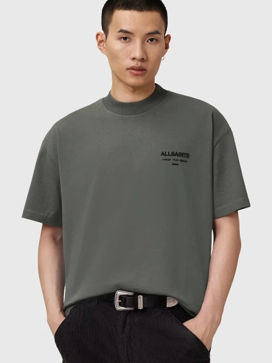 Zdjęcie produktu AllSaints t-shirt męski bawełniany XANDER zielony