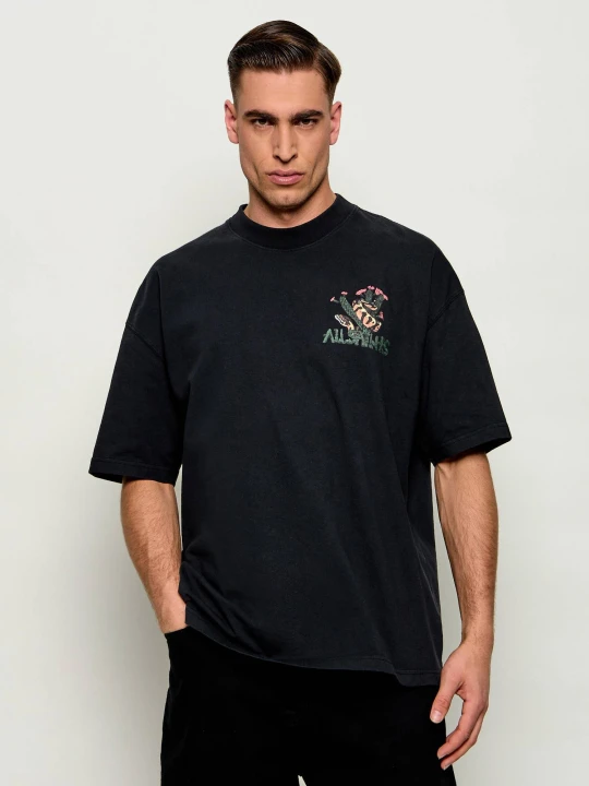 Zdjęcie produktu AllSaints T-shirt Cacti | Oversize fit czarny